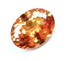 20.00 Ct Natural Imperial Topaz Untreated Certified Oval Flawless Loose Gemstone