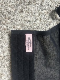 Agent Provocateur 34D Black/Pink Lace Mesh Polka Dot Boned Bustier Corset
