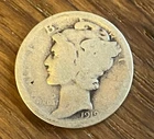 1919 Mercury Dime AG Philadelphia Post WWI 90% Silver Winged Liberty US Coin