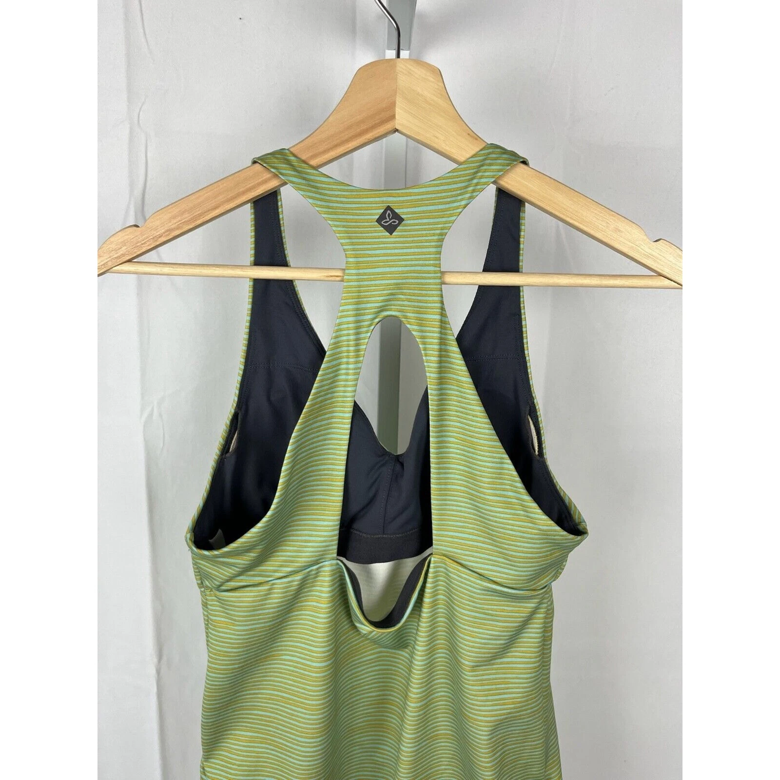 prana locano v-neck racerback sleeveless padded tank-top