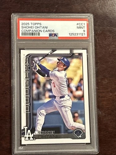 2025 Topps Companion Card #CC1 Shohei Ohtani PSA 9 Los Angeles Dodgers
