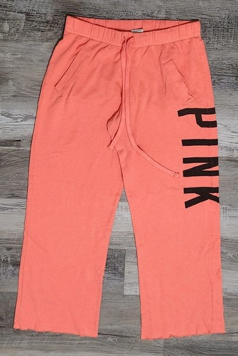 VTG Victoria Secret PINK Pants Wide Leg Baggy Boyfriend Y2k Small Orange