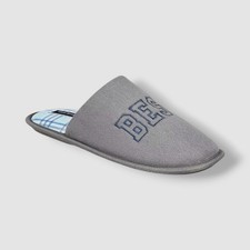 Club Room Men's Gray Best Dad Embroidered Slippers Shoes Size 12-13/XL