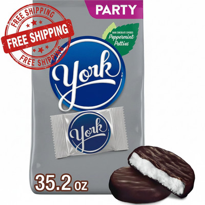YORK Dark Chocolate Peppermint Patties, Candy Party Pack, 35.2 oz