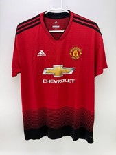 adidas Mens Climalite Manchester United Chevrolet Jersey Size XL Red Soccer