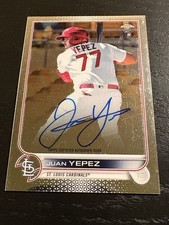 2022 Topps Chrome - Rookie Autographs Juan Yepez #RA-JY (AU, RC)