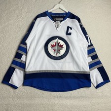 Vintage Reebok Winnipeg Jets Andrew Ladd Jersey White Authetic Hockey NHL 48