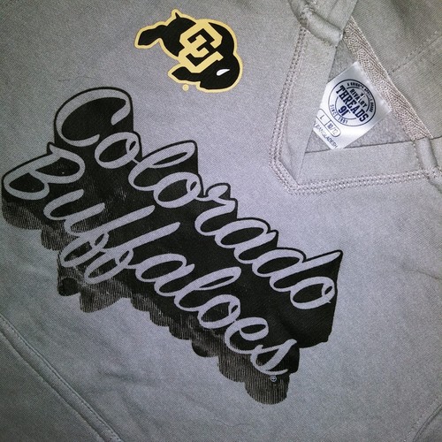 Girls Kids CU Colorado Buffaloes Hoodie Gray Size L 10 / 12