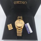 Vintage Seiko Quartz 6923-8080 Gold Tone Men's Watch Day/Date Japan  1983