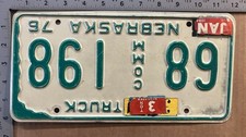 1984 Nebraska truck license plate 68-198 Keith Ford Chevy Dodge 21337