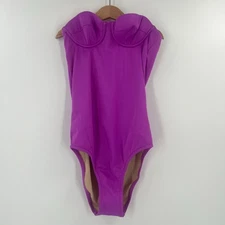 J. Crew Women Size 0 Long Purple Balconette One Piece Swimsuit