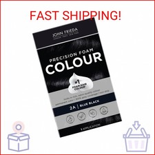 John Frieda Precision Foam Colour, Blue Black 2A, Full-coverage Hair Color Kit,