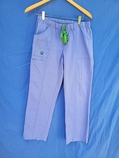 crocs medical apparel periwinkle and green xs scrub bottoms cargo drawstring