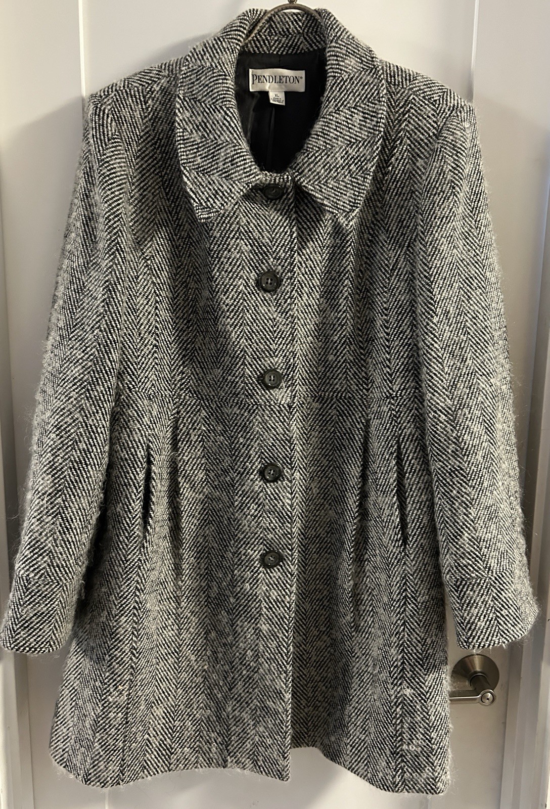 Women’s Pendleton Gray Wool Button Up Swing Style… - image 1