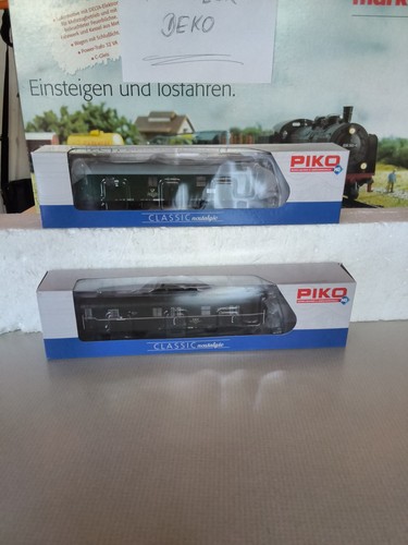 PIKO H0 Classic Nostalgie Nrn. 53233 Postwagen, 53230-2 Bahnpostwagen mit OVP | Condition: Gebraucht