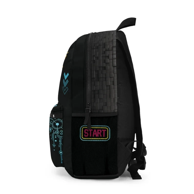 Personal Gamer Backpack made of polyester, waterproof, lightweight with main com