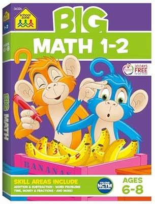 School Zone Big Math 1-2 - Paperback, by School Zone; Joan - Acceptable n