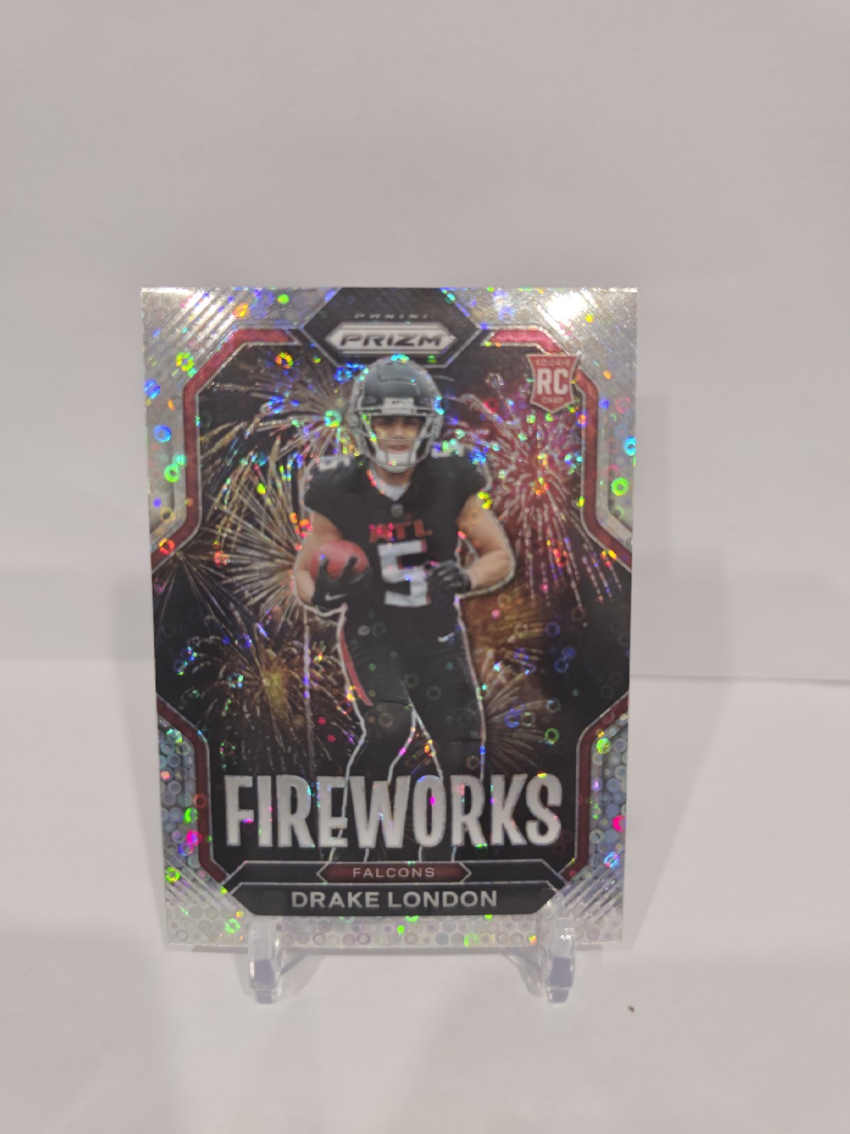 2022 Panini Prizm Drake London Fireworks Disco Rookie #F-20