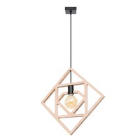 HäNgelampe Holz E27 Wohnzimmer Esstisch Wohnlich L:50 Cm Pendelleuchte Esszimmer