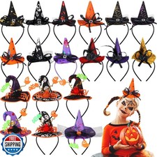 18 Packs Halloween Headbands Scary Witch Hat Headband Witch Hat H