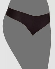 Commando Women's Black Solid Butter Mid-Rise Thong Panty Size L