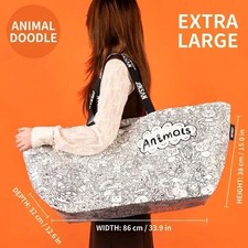 Extra Large Shopping bag Tote,Durable,Grocery,Laundry,28Gal,1PC, NEW