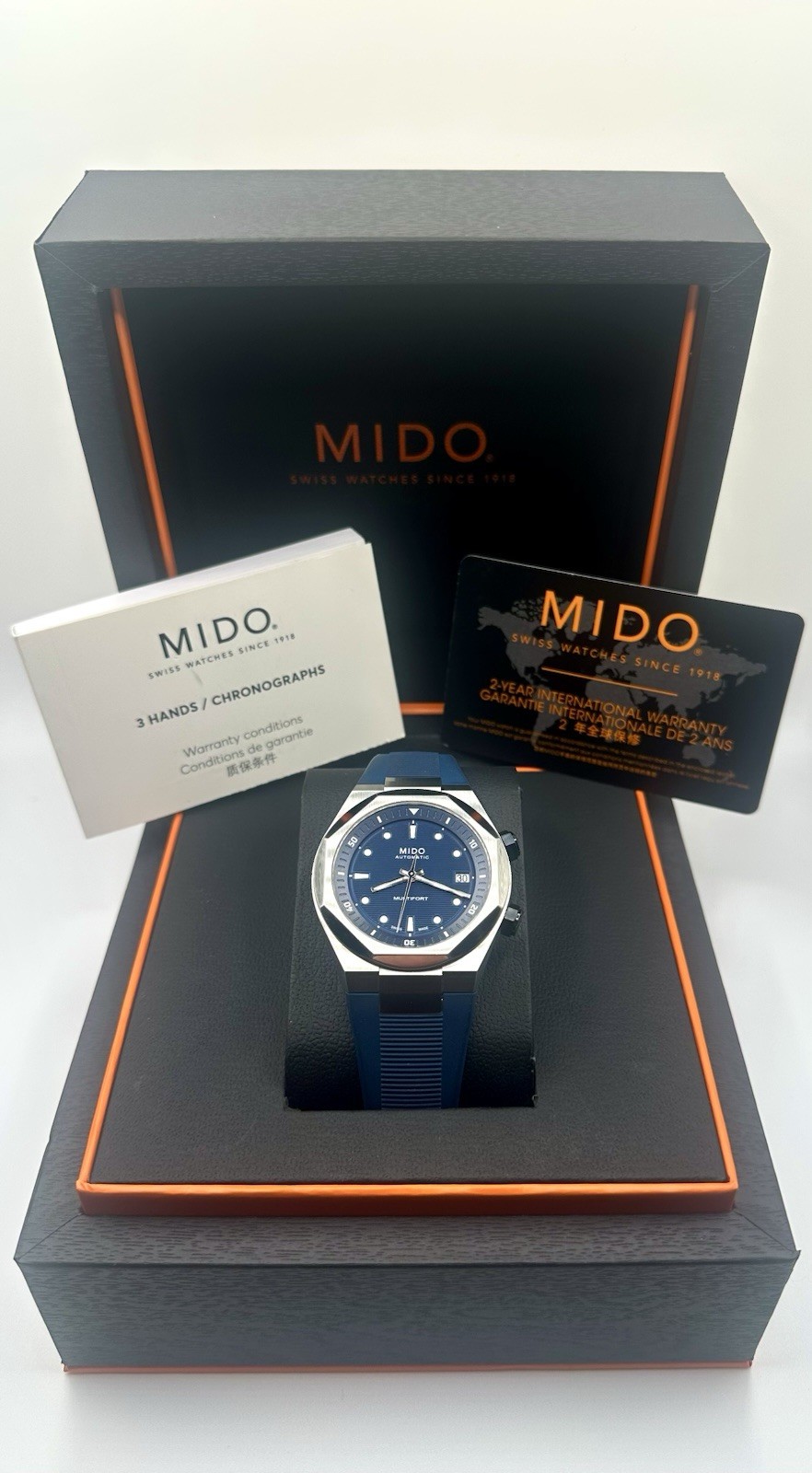Mido Multifort Automatic Blue Dial Horizontal Str… - image 1