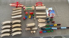 Brio Vintage Wooden Railway Train Set With Extra Track And Trains Polar Express