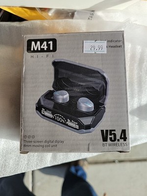 M41 Hi- Fi Digital True Wireless headset V5.4 BT Wireless   3 Screen Display