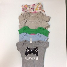 Lot Of 12 Body Suits Size 12M Brands Include Carter  Children  s Place