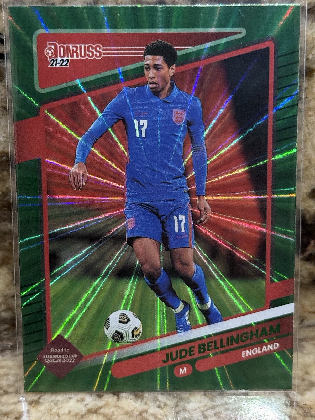 JUDE BELLINGHAM 2021 DONRUSS FIFA WORLD CUP GREEN LASER  - MINT