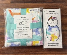 Little Sleepies balloon bash cloud blanket  crib sheet