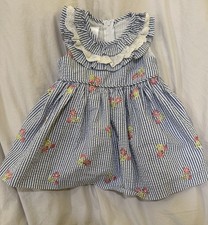 Iris & Ivy Girls Baby Dress Size 6-9 Months Floral Striped