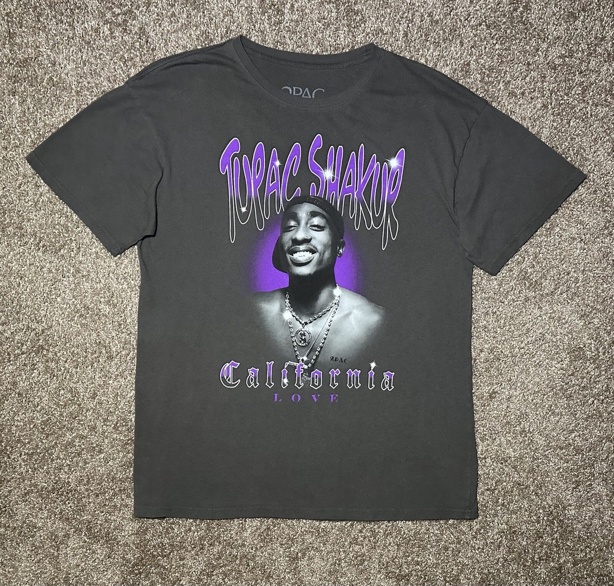 2Pac Men's T-Shirt TUPAC SHAKUR California Love Graphic S/S Crew