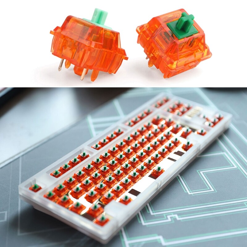 5Pin 62g/67g EQUALZ Tangerine V2 Switch Keyboard Linear Translucent