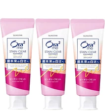 (Set of 3) SUNSTAR ORA2 Toothpaste Peach Leaf Stain Clear Mint Award#1 Japan 130