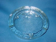 BLENKO ASHTRAY 10" OWL CLEAR ART GLASS TABLE MID CENTURY MODERN RETRO MOD ANIMAL