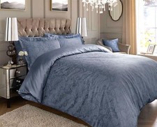 600 TC Jacquard Paisley Duvet Cover Bedding Sets Cotton Rich Extra Pillowcases