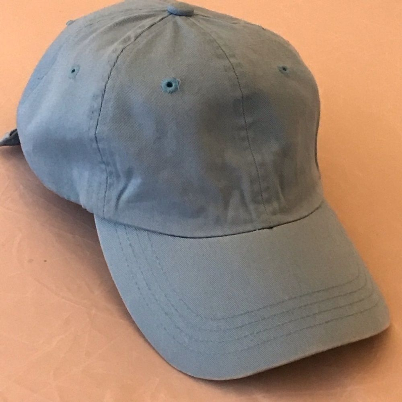 Light Blue Simple Plain Baseball Hat - image 7