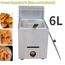 ✅ Edelstahl Catering Braten Werkzeug Gas LPG Einzel Tank Kommerziellen Friteuse