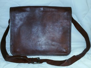 antique leather satchel