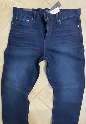 Banana Republic Slim Fit Jeans Men Size 42 X 32 Dark Blue Wash Stretch NEW 