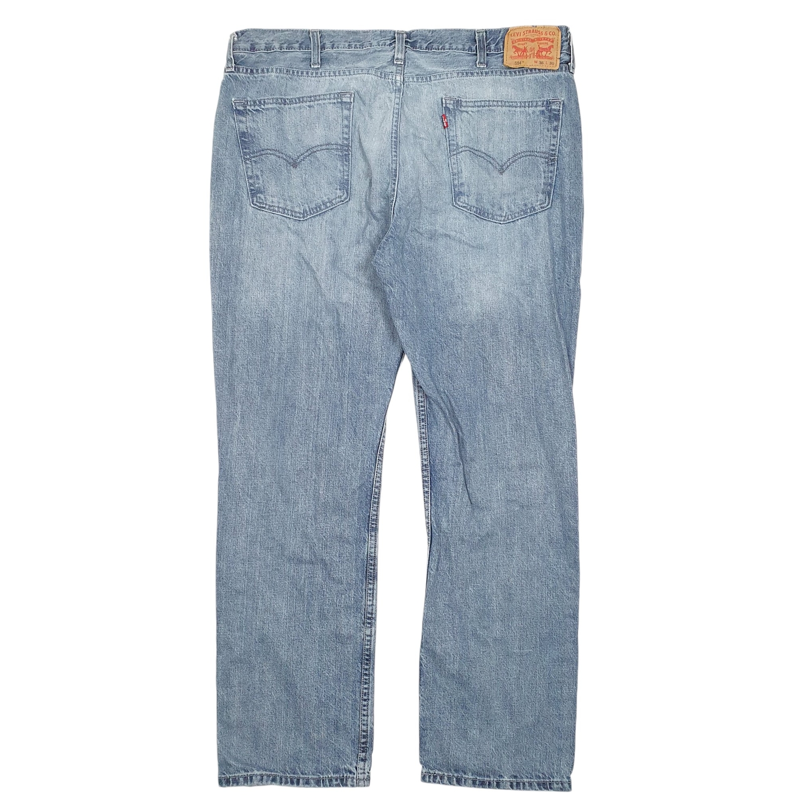 LEVIS 514 Jeans Straight Fit Blue Denim Trousers Mens W38 L30 image 3