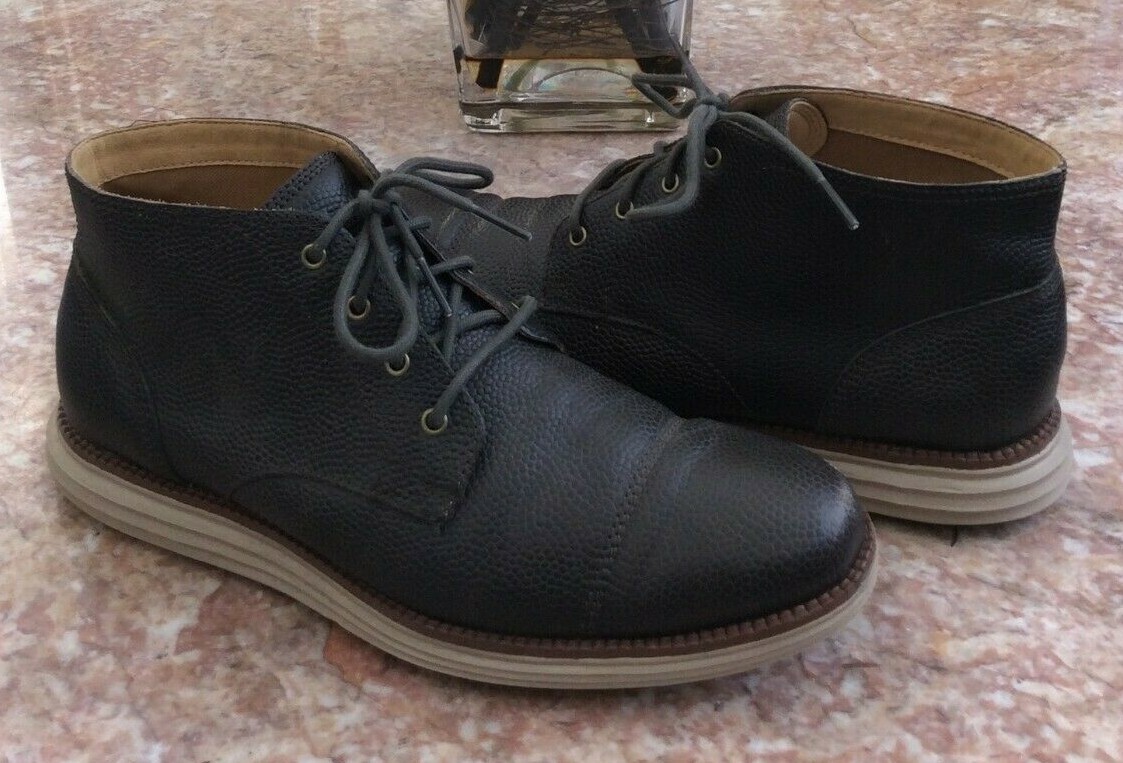 Cole Haan Chocolate Brown Lace Up Leather Ankle Boots EUC 8.5M Cole Haan Grand.Os Brown Boots for Men for sale | eBay main image 4