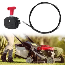 56'' Push Lawn Mower Throttle Cable Universal Control Kit w/Switch Lever Handle