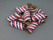20pc Fireworks Cardboard Tubes 1-1/4" x 3" x 3/32"  Red/White/Blue Pyro
