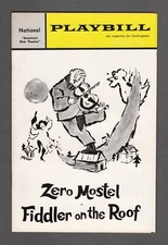 Zero Mostel "FIDDLER ON THE ROOF" Bock and Harnick 1964 Rare Tryout Playbill