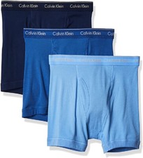 Calvin Klein Men's 100 Cotton Boxer Briefs 3 Pack - NB4003