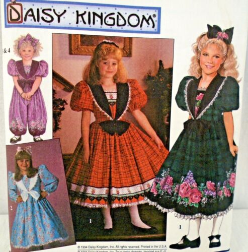 Vtg Simplicity Pattern 9924 Daisy Kingdom Girls Full Skirt Dress Romper 10-14 - Picture 1 of 3