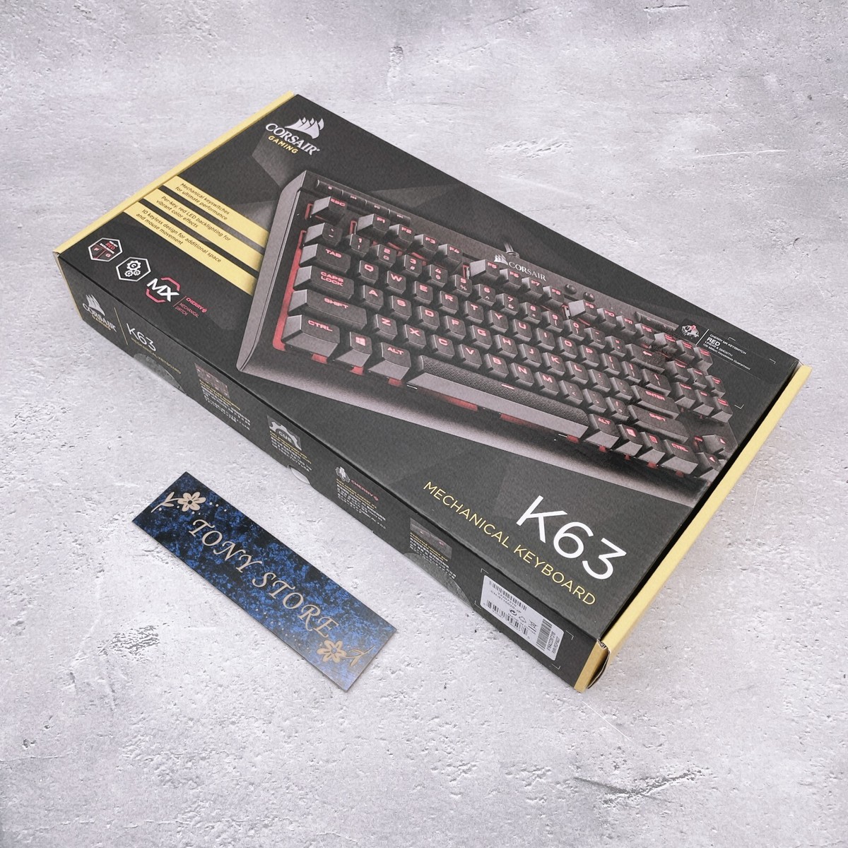 Corsair K63 USB Cherry Red Gaming Keyboard QWERTY Standard CH